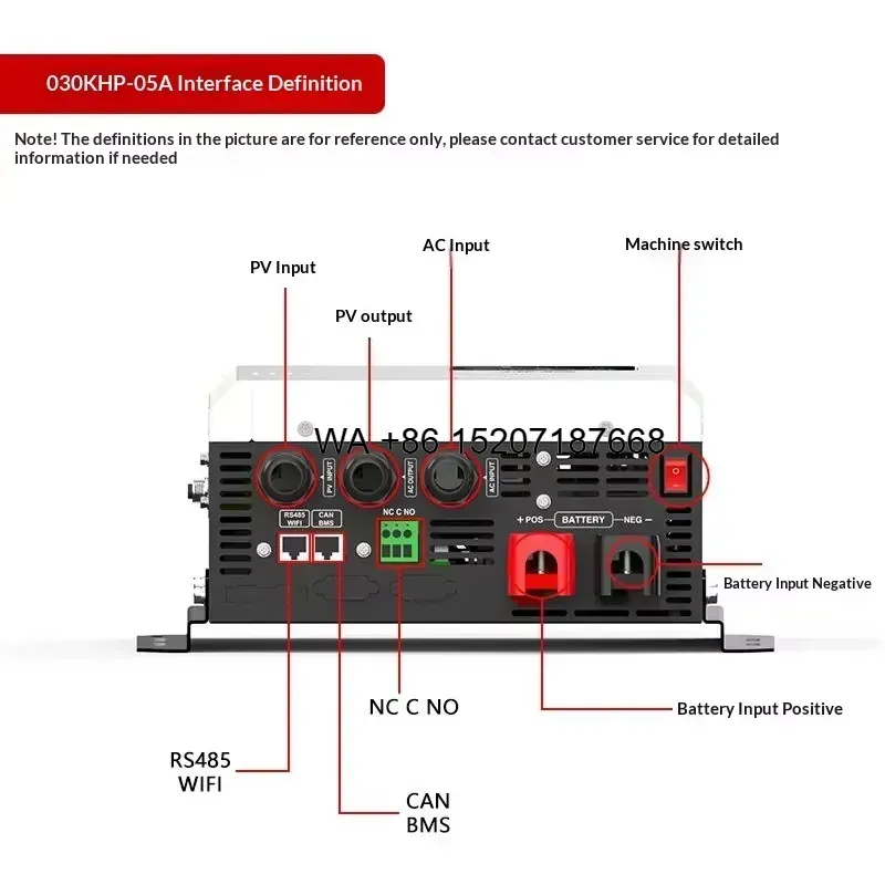 Hybrid Solar Inverter 5.5Kw Mppt 48V - Wmwmnu para inversor de onda sinusoidal