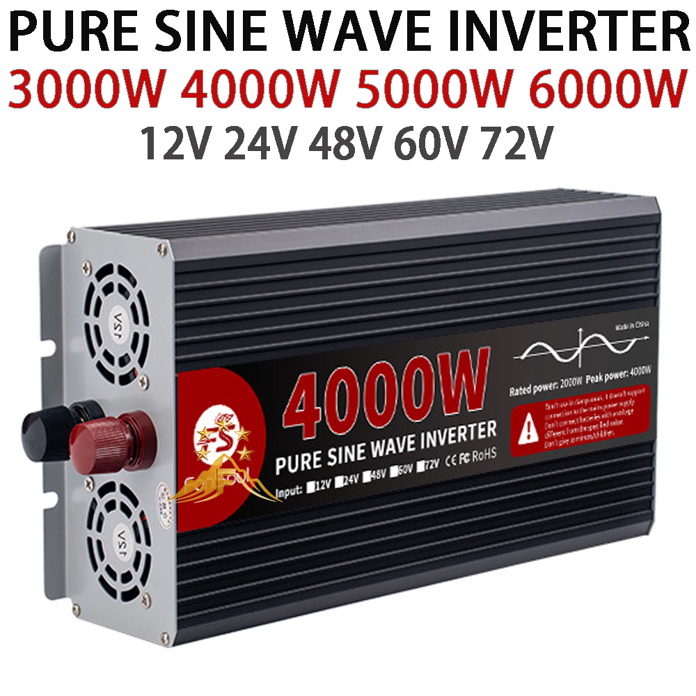 Inversor de Onda Sinusoidal Pu - Pure Sine Wave Inverter 5000W 48V 220V reseña y precio