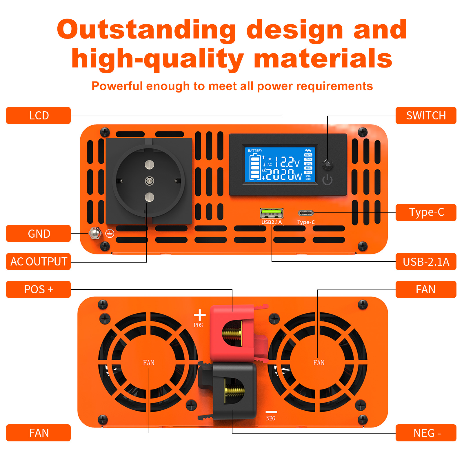 Pico 4000W 12v 24V 48V CC a CA - Power Inverter 12V 220V 4000W Continuous reseña y precio