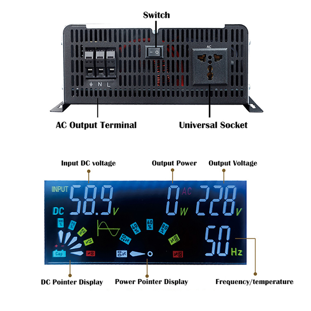 Inversor de onda sinusoidal pu - Pure Sine Wave Inverter 5000W 48V 220V reseña y precio