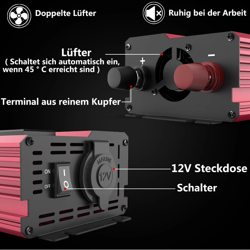 Inversor de 12 V a 220 V, 4000 - Power Inverter 12V 220V 4000W Continuous reseña y precio