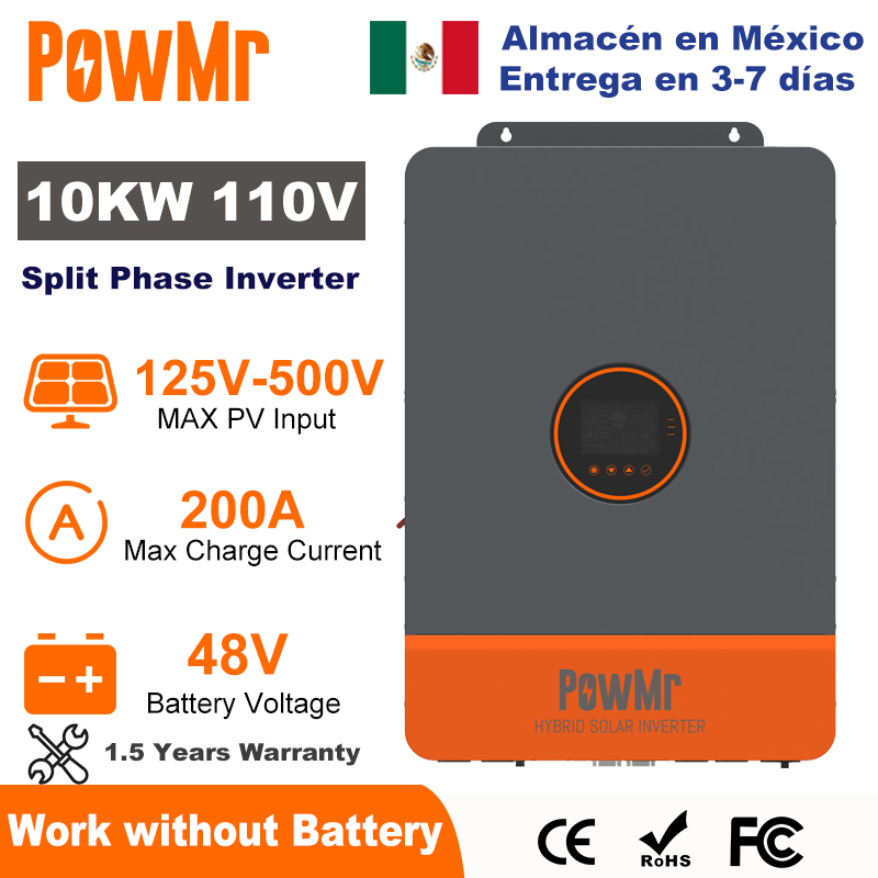 PowMr 10KW inversor de fase di - Split Phase Inverter 10Kw 110V 220V reseña y precio